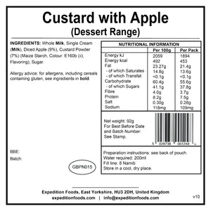 Expedition Foods Custard with Apple (Breakfast/Dessert Range)