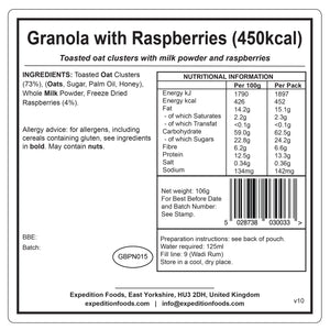 Expedition Foods Granola with Raspberries (450kcal)
