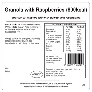 Expedition Foods Granola with Raspberries (800kcal)