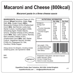Expedition Foods Macaroni and Cheese (800kcal)