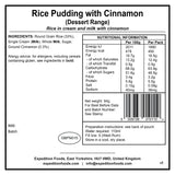 Expedition Foods Rice Pudding with Cinnamon (Breakfast/Dessert Range)