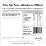 Expedition Foods Vegan Rolled Oats, Apple and Blackcurrant (800kcal)