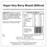 Expedition Foods Vegan Very Berry Muesli (800kcal)